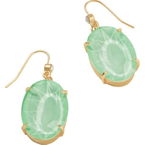 oval gemstone earrings